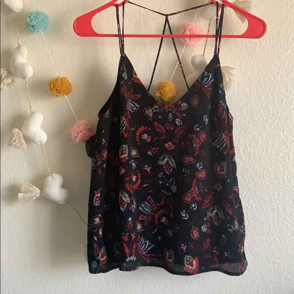 Sleeveless Chiffon Cross-Back  Blouse